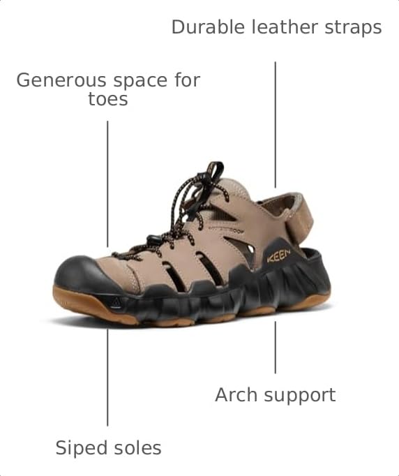 KEEN Men's Hyperport Fisherman Leather Brindle/Oak Buff – BRINDLE/OAK BUFF