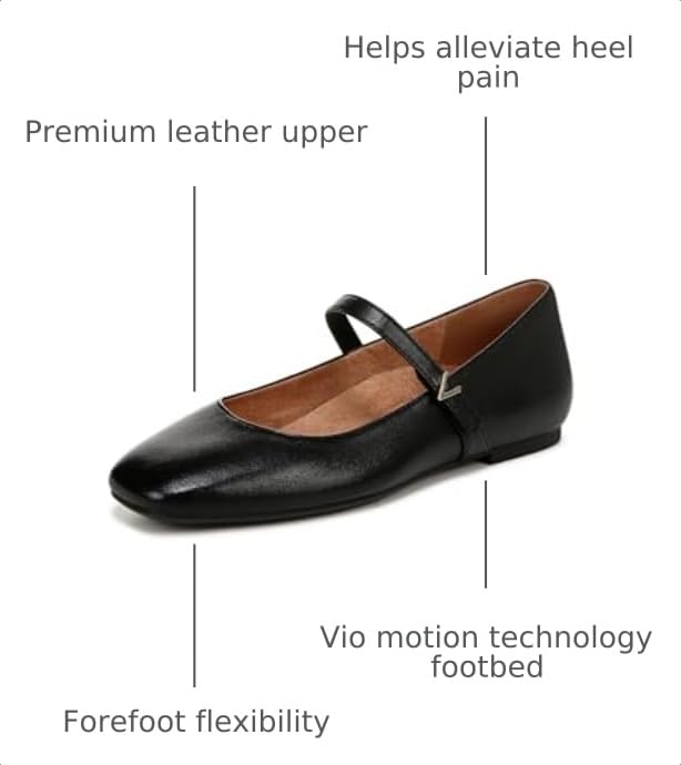 Vionic Women’s Alameda Black Leather – Black
