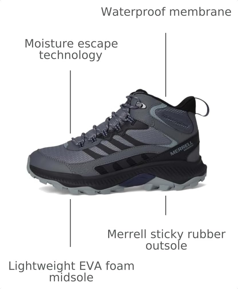 Merrell Men's Speed Strike 2 Mid WP Rock – ROCK