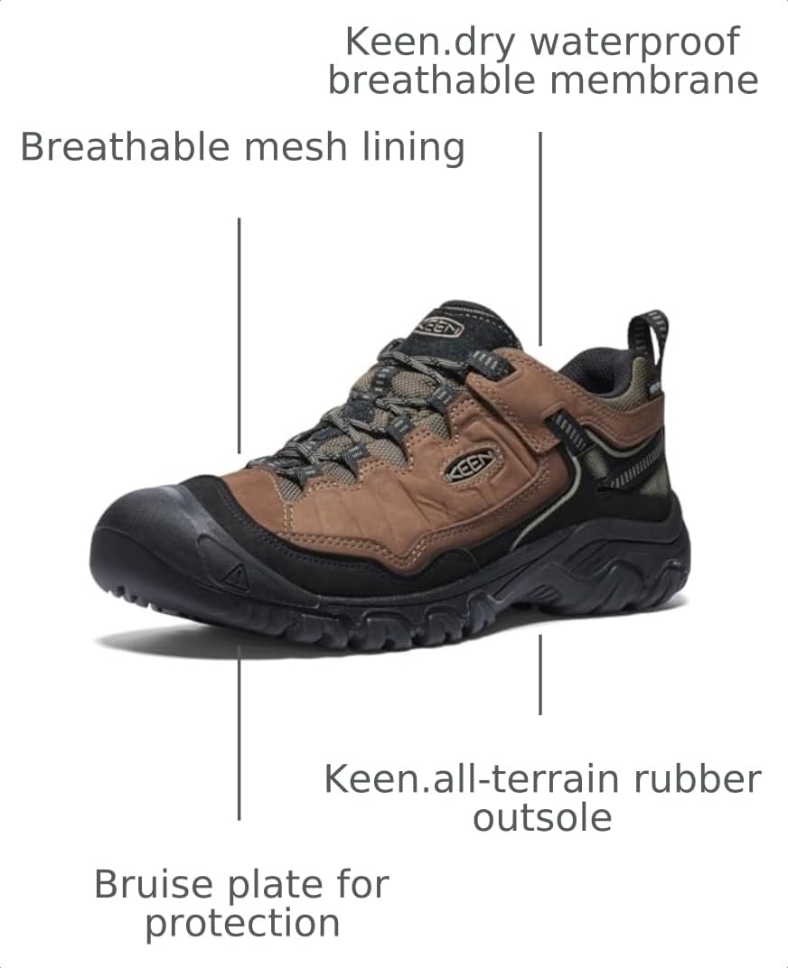 KEEN Men's Targhee IV WP Bison/Black – BISON/BLACK