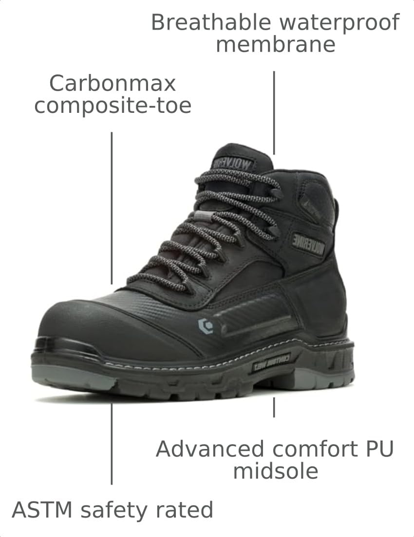 Wolverine Men's Overpass Black/Grey – BLACK/GREY
