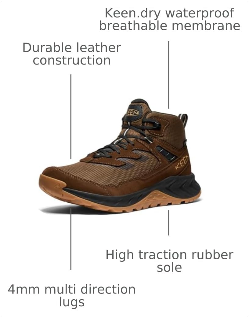 KEEN Men's Hightrail Mid WP Dark Earth/Oak Buff – DARK EARTH/OAK BUFF