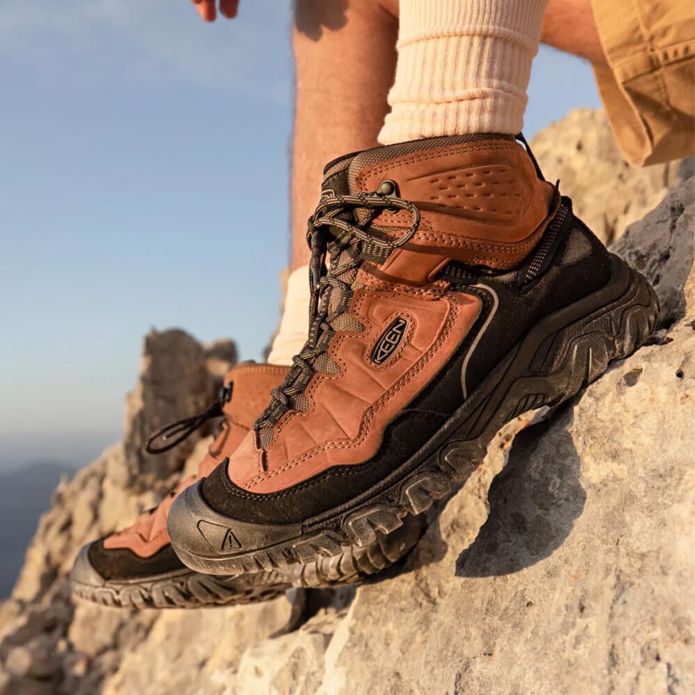KEEN Men's Targhee IV Mid WP Bison/Black – BISON/BLACK