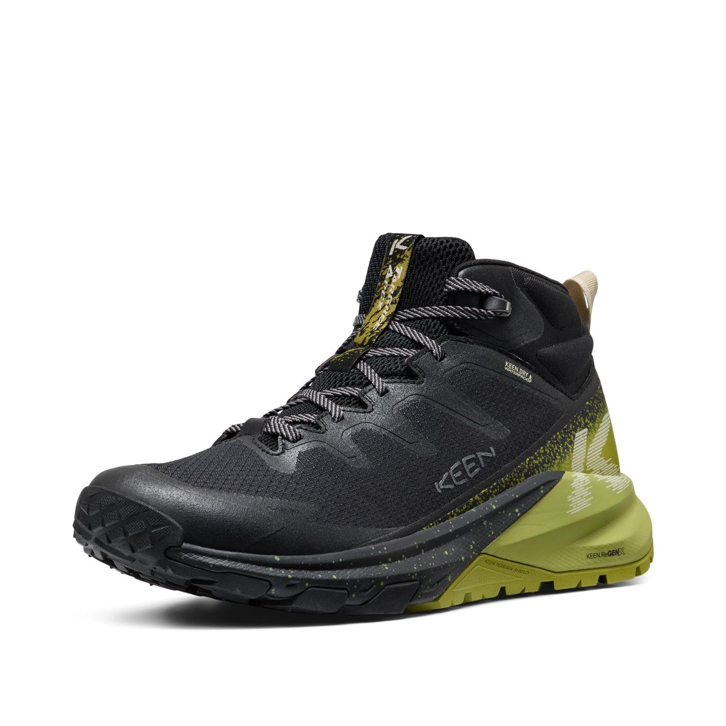 KEEN Men's Targhee Apex Mid WP Black/Golden Cypress – BLACK/GOLDEN CYPRESS