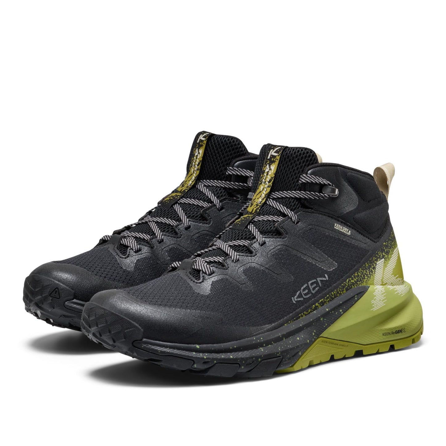 KEEN Men's Targhee Apex Mid WP Black/Golden Cypress – BLACK/GOLDEN CYPRESS