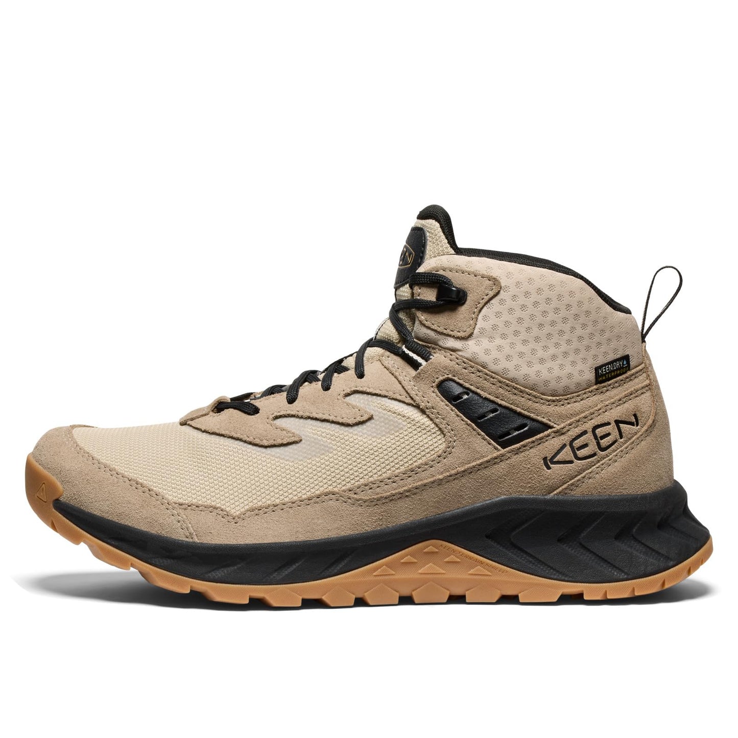 KEEN Men's Hightrail Mid WP Brindle/Oak Buff – BRINDLE/OAK BUFF